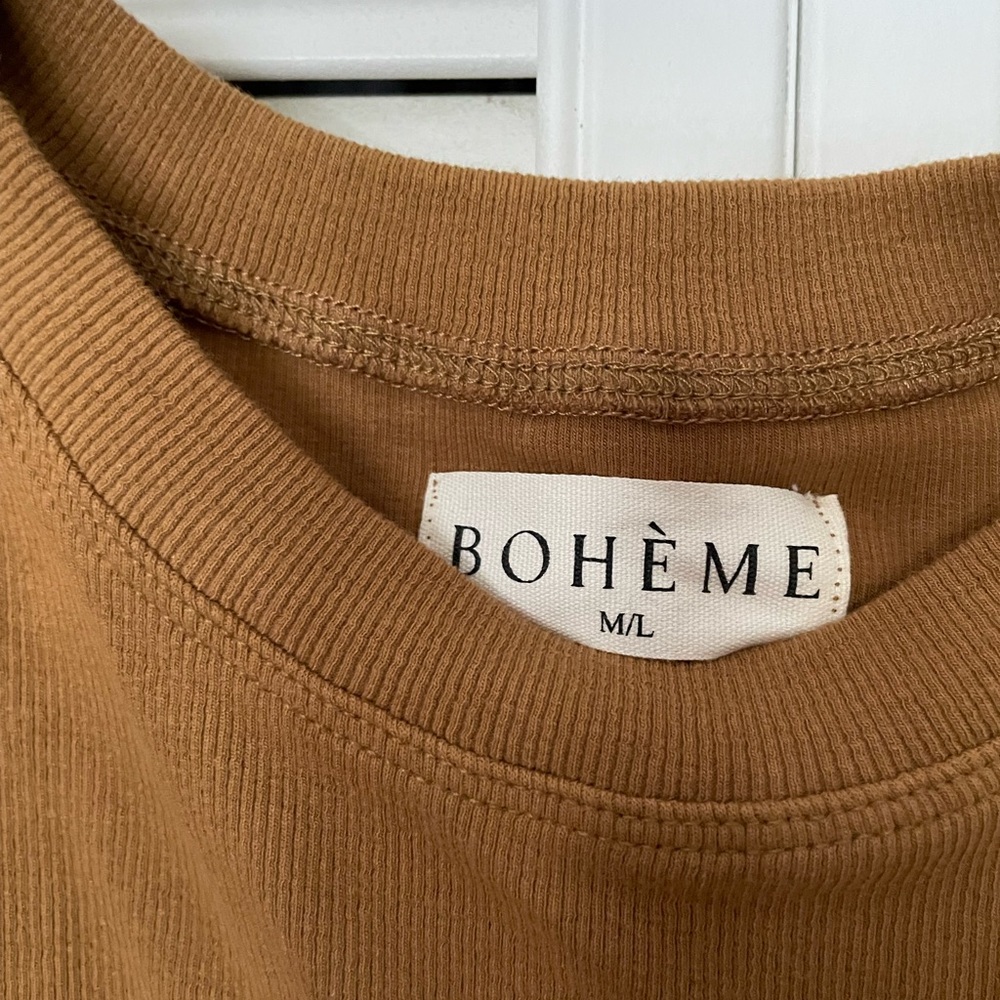 Bohème Brown Ribbed Top - never worn
